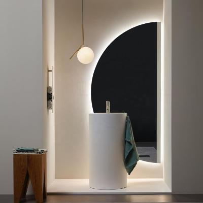 China TUV minimalist u l saa led driver anti-fog system mirror wall mount bathroom modern lighting mirror with light for sale