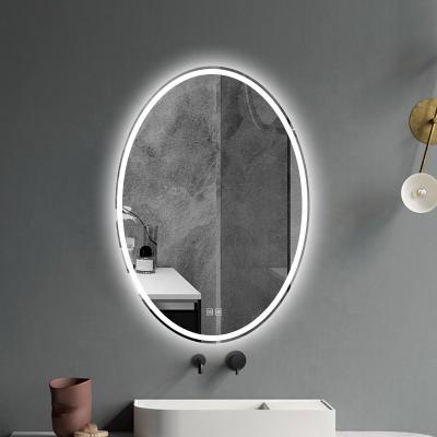 China Modern Design Multifunctional Wall Sink Luxury Hotel Bathroom Illuminated Custom Sizing Backlit Mirror for sale