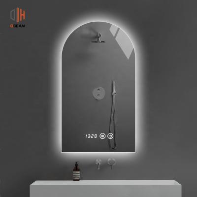 China Home Decor Bathroom Arch Shape Lighted Wall Vanity Mirror For Home Decoration for sale