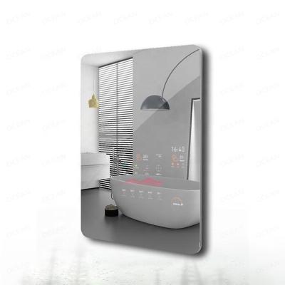 China Android advertising bathroom wifi smart touch screen illuminated mirror with camera for sale