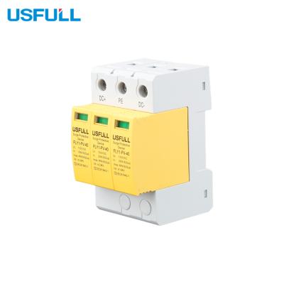 China Fire Proof USFULL 4P 1000VDC 1200VDC 40KA 60KA SPD DC Surge Protection Device DC SPD for sale