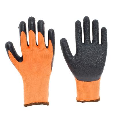 China OEM Welcome China factory wholesale 10G polyester brushed loop liner latex ply gloves winter working napping for sale