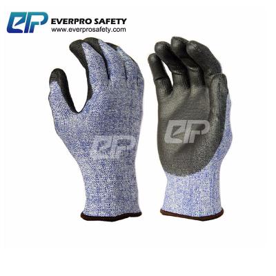 China OEM Welcome EN388 4543C Level 5 HPPE Anti Cut Liner PU Anti Cut Gloves for sale