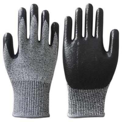 China Good Abrasion and Oil Resistant CE EN388 Nitrile Coated Oil Resistant Work Glove Cut Resistant for sale