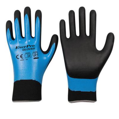 China OEM Nylon Welcome 15 Gauge Polyester Fully Foam Coated Nitrile Safety Gloves for sale