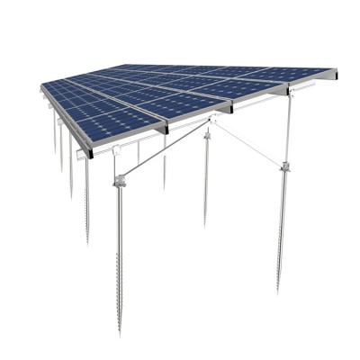 China Cost Effective Installation Professional Manufacturer Stainless Steel Solar Frame W Type Solar Ground Mounting System for sale