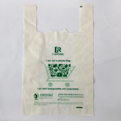 China Biodegradable small veg polly bag polythene clear polythene disposable biodegradable T-shirt bags for sale