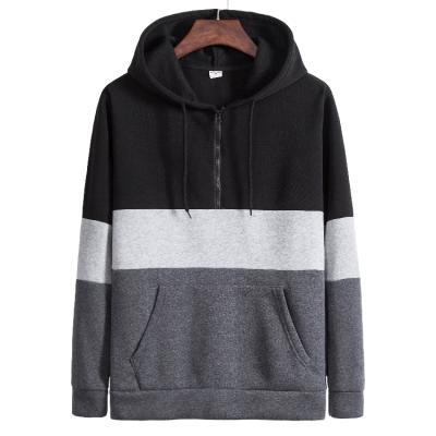 China Anti-wrinkle autumn and winter new men's casual sweatshirt sports color-blocking hooded hoodie for sale