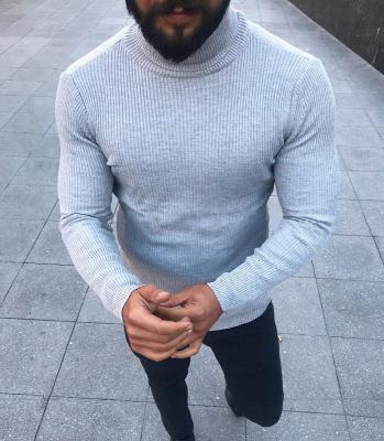 China Anti-Wrinkle Round Neck Sweaters Men Sheath Plain Round Color Oversized Neck Sweaters for sale