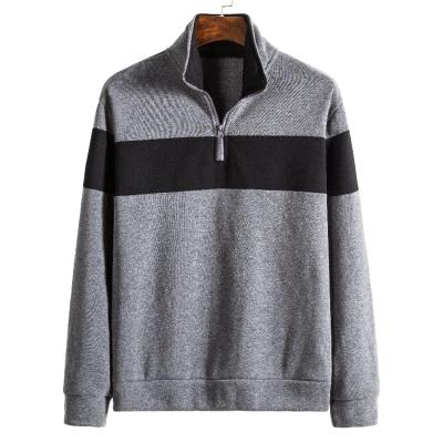 China Anti-Wrinkle Men's Pullover Hoodie Long Sleeve Solid Color Cardigan Knitted Logo Brand Men Sweaters Custom Made for sale