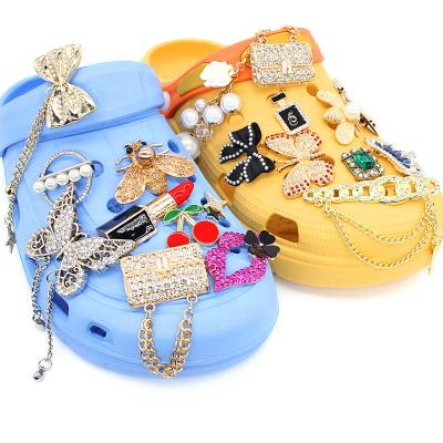 China Wholesale Hot Sale Metal Croc Charms Shoe Buckle Shoe Charms Decoration Accessories with Croc Charms Luxury for sale