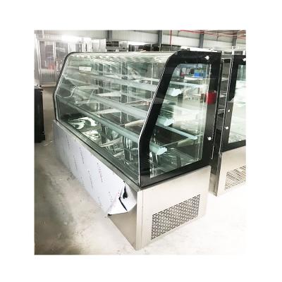 中国 Equipment Single / Double-temperature Refrigerator Curved Glass Door Ice Cream Wall Cup Cake Display Fridge Double Ice Cream Freezer 販売のため