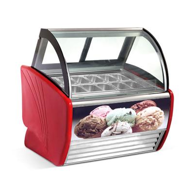 China Single/Double-temperature Refrigerated Wholesale Refrigerated Cake Display Showcase Refrigerator Bakery and Ice Cream Freezer zu verkaufen