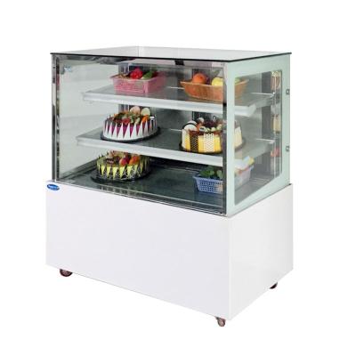 China Colder Single/Double-temperature Display Cake Fridge Hot Fridge Freezer For Bakery Stands Showcase Booth Display Fridge Cake Cooler Freezer for sale