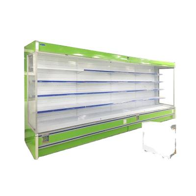 China Multideck Refrigerator Commercial Open Display Showcase Supermarket Single/Double-temperature Open Fridge For Fruit Vegetable Milk for sale