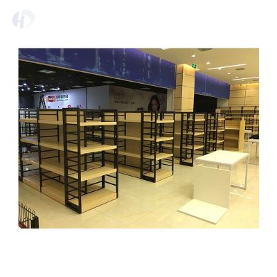 China Single Sided/Double Sided Fashionable Grocery Supermarket Store Shelves Wooden Gondola Shelving Unit for Supermarket Display Shelf for sale