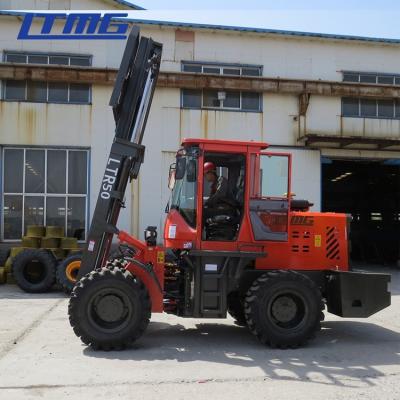 China Hotels LTMG LTR50 3 ton 4 ton 5t  4 Wheel Drive Off Road Lifting Truck 4x4 Articulated All Rough Terrain Forklift for sale for sale