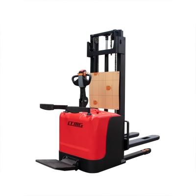 China Garment Shops LTMG electric forklift warehouse automatic stacker 1 ton 1.2 ton 1.5 ton electric pallet stacker with 3m 3.5m lifting height for sale