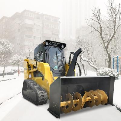 China Building Material Shops LTMG brand LTS75 loader 1000kg 1050kg 1200kg big skid steer loader with snow blower for sale