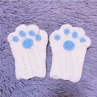 China Anti-pilling DIY Hand Knitting Women Acrylic Soft Yarn Kitten Warm Chunky Knitting Mittens for sale