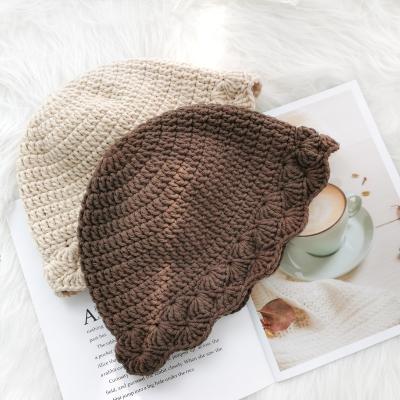 China Wholesale High Quality DIY Fishing Hat Anti-pilling Hand - Yarn Fashion Woven Chunky Hat for sale