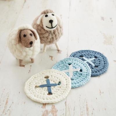 China Anti-pilling knit a variety of handmade diy crochet bundle crochet yarn material coaster for sale