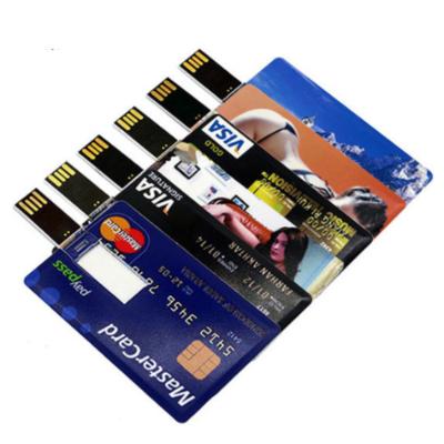 China Credit card usb stick 4gb 8gb 16gb visa card pen plastic bulk order with logo printing for sale