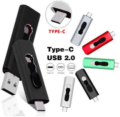 China Type-c Flash Drive Usb 2.0 Pendrive 2.0 16GB 8GB Cle USB Pen Drive For Android /Tablet /PC MetallicType C OTG USB Gift Metal Company for sale