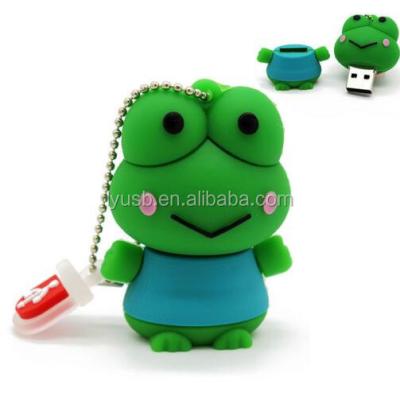 China USB Stick Cute Cartoon Animal Frog USB Drive 16GB 32GB Frog Pen Drive for sale