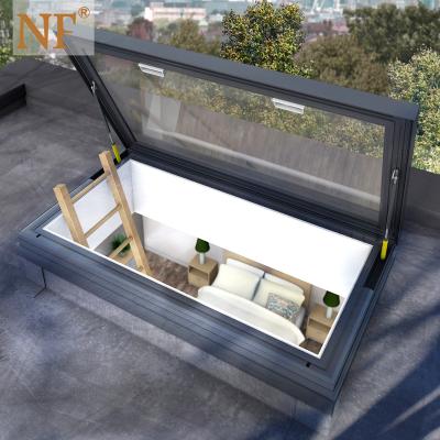 China Folding Screen Skylight Balcony Roof Skylight Aluminum Fixed Glass Window for sale