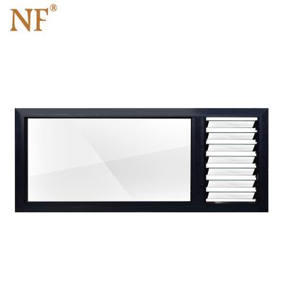 China Folding Aluminum Screen Tempered Glass Shutter Windows for sale