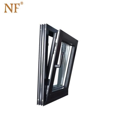 China Folding Aluminum Wood Clad Screen Arch Window for sale