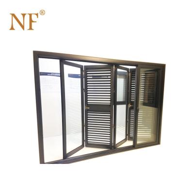 China Modern Aluminum Jalousie Doors Glass: Double Tempered Glass Aluminum Profile Aluminum Alloy Type: Modern Outdoor Jalousie Doors Hotel for sale