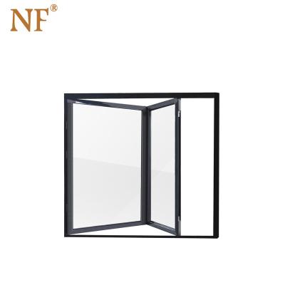 China Roto Magnetic Hardware Aluminum Screen Bifold Window for sale