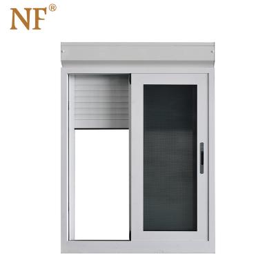 China Double Screen Magnetic Thermal Break Aluminum Glass Sliding Window for sale