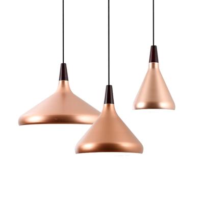 China Modern Nordic Residential Kitchen Home Decoration Aluminum Rose Gold Silver E27 Linear Pendant Light for sale