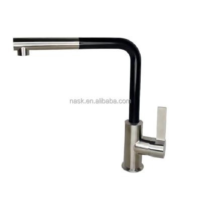 China Sense Faucets NASK 6018 Black Brushed Light Luxury European Style 304 Stainless Steel Kitchen Taps Sink Faucet Sink Kitchen Faucets for sale