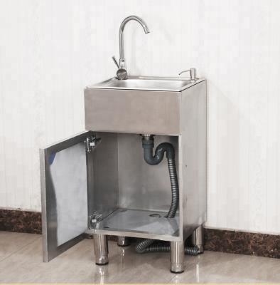 China Built-in sink cabinet all stainless steel bowl laundry cabinet balcony wash basin single sink BXG-4237 for sale