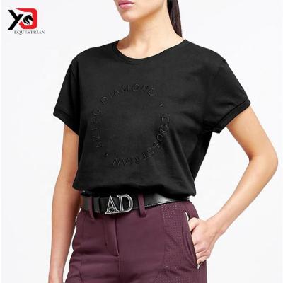 China Durable Breathable Equestrian Shirt Casual Equestrian Wear Cotton Equestrian T-Shirt for sale