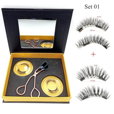 China Natural soft high quality lightweight quantum 8d magnetic eyelashes with magnet soft tech 3d quantum false magnetic eyelashes false eyelashes for sale