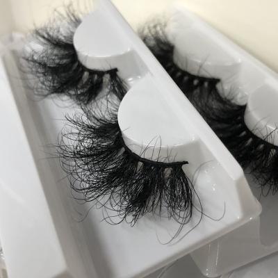 China Free Sample Top Quality Full Lashes Private Label Fake Eye Lashes Seller 100% Real 3D 5D 25mm 25mm Box Mink Eyelashes With Custom Packing for sale