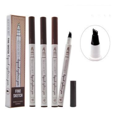 China Cosmetic Pen Paint Makeup Eyebrows Waterproof Eyebrow Liner Tint 4 Pencil Eyebrow Color Waterproof Brow Tattoo Tip for sale