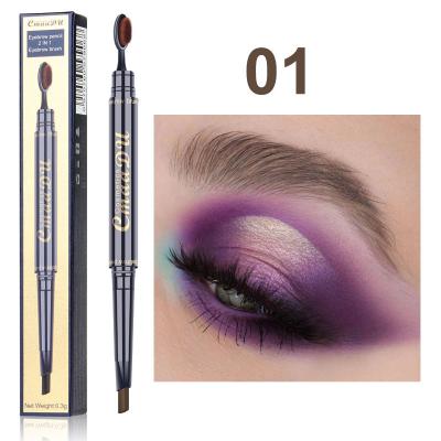 China CmaaDu Double Eyebrow Waterproof Pen With Brush Toothbrush Head Eyebrow Pencil Multifunctional Waterproof Lasting Makeup TSLM2 for sale