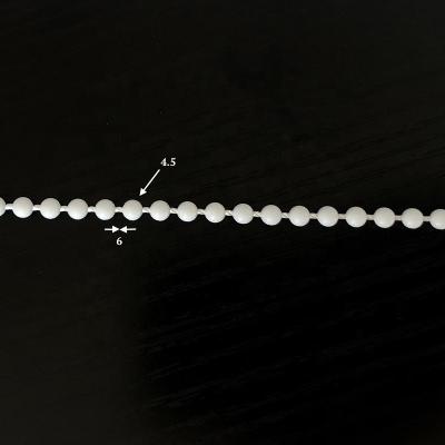 China 4.5*6mm Thin Cord Plastic Curtain Chain Pom Plastic Ball Chain Industrial Design Style for sale