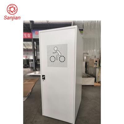 China Modern High Quality Lockable Outdoor Vertical Waterproof Rustproof Metal Bicycle Storage Cabinet Steel Locker China Style Metal Locker for sale