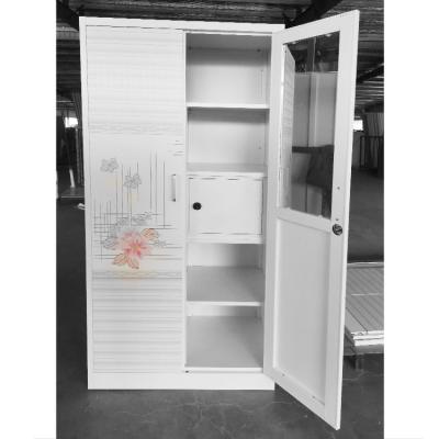 China Sanjian 2 Door Home Clothes Storage Metal Adjustable Wood Wardrobe Transfer Steel Cabinet (Other) With Customized Picture Printing for sale