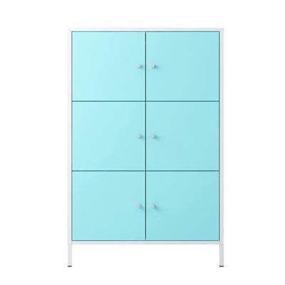 China High Quality 6 Door Funiture Living Room and Kitchen Height Standing Compartment Metal Lockers Staff Cabinet Living Room Storage Locker for sale