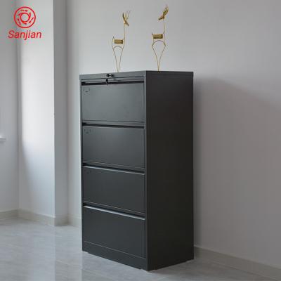 China Factory Direct Selling SANJIAN Storage Steel Desktop Wide File Storage 4 Drawer A4 Lateral Hanging File Cabinet for sale