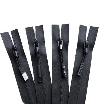 China New design waterproof nylon zipper puller for clothing or bags making 20CM-90CM for sale