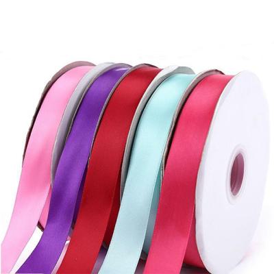 China Gift Wrap Christmas Colored Grosgrain Customize Ribbon Printed With Logo Double Faced Satin for sale